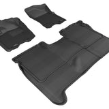 All-Weather Custom-Fit Floor Mats for Nissan Titan Crew Cab 2009-2015 with Non-Slip Backing - Black - 1st Row 2nd Row