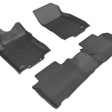 All-Weather Custom-Fit Floor Mats for Nissan Rogue 2014-2020 with Non-Slip Backing - Black - 1st Row 2nd Row