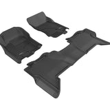 All-Weather Custom-Fit Floor Mats for Nissan Xterra 2005-2015 with Non-Slip Backing - Black - 1st Row 2nd Row