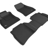 All-Weather Custom-Fit Floor Mats for Nissan Sentra 2013-2019 with Non-Slip Backing - Black - 1st Row 2nd Row