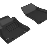 All-Weather Custom-Fit Floor Mats for Nissan Sentra 2013-2019 with Non-Slip Backing - Black - 1st Row