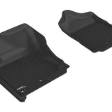All-Weather Custom-Fit Floor Mats for Nissan Titan / Titan Xd Crew Cab / King Cab 2016-2024 with Non-Slip Backing - Black - 1st Row
