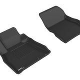 All-Weather Custom-Fit Floor Mats for Nissan Versa Note 2014-2019 with Non-Slip Backing - Black - 1st Row