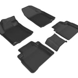 All-Weather Custom-Fit Floor Mats for Nissan Maxima 2016-2023 with Non-Slip Backing - Black - 1st Row 2nd Row