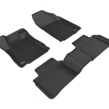All-Weather Custom-Fit Floor Mats for Nissan Altima Sedan 2016-2018 with Non-Slip Backing - Black - 1st Row 2nd Row
