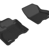 All-Weather Custom-Fit Floor Mats for Nissan Leaf 2013-2019 with Non-Slip Backing - Black - 1st Row