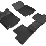 All-Weather Custom-Fit Floor Mats for Nissan Rogue Sport 2017-2022 with Non-Slip Backing - Black - 1st Row 2nd Row