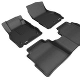 All-Weather Custom-Fit Floor Mats for Nissan Kicks 2018-2024 with Non-Slip Backing - Black - 1st Row 2nd Row