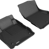 All-Weather Custom-Fit Floor Mats for Nissan Kicks 2018-2024 with Non-Slip Backing - Black - 1st Row