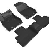 All-Weather Custom-Fit Floor Mats for Nissan Sentra 2020-2021 with Non-Slip Backing - Black - 1st Row 2nd Row