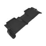 All-Weather Custom-Fit Floor Mats for Nissan Frontier Crew Cab 2022-2025 with Non-Slip Backing - Black - 2nd Row