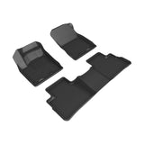 All-Weather Custom-Fit Floor Mats for Nissan Rogue 2023-2025 with Non-Slip Backing - Black - 1st Row 2nd Row