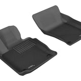 All-Weather Custom-Fit Floor Mats for Porsche Panamera 2010-2016 with Non-Slip Backing - Black - 1st Row