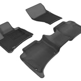 All-Weather Custom-Fit Floor Mats for Porsche Cayenne 2011-2018 with Non-Slip Backing - Black - 1st Row 2nd Row