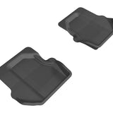 All-Weather Custom-Fit Floor Mats for Porsche 911 2005-2012 with Non-Slip Backing - Black - 2nd Row