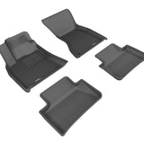 All-Weather Custom-Fit Floor Mats for Porsche Macan 2015-2025 with Non-Slip Backing - Black - 1st Row 2nd Row