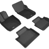 All-Weather Custom-Fit Floor Mats for Porsche Panamera/ Panamera E-Hybrid 2017-2025 with Non-Slip Backing - Black - 1st Row 2nd Row