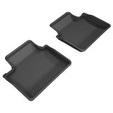 All-Weather Custom-Fit Floor Mats for Porsche Panamera/ Panamera E-Hybrid 2017-2025 with Non-Slip Backing - Black - 2nd Row