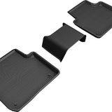 All-Weather Custom-Fit Floor Mats for Porsche Cayenne / Cayenne Coupe 2019-2025 with Non-Slip Backing - Black - 2nd Row