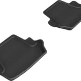 All-Weather Custom-Fit Floor Mats for Porsche 911 2020-2024 with Non-Slip Backing - Black - 2nd Row