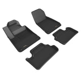 All-Weather Custom-Fit Floor Mats for Polestar 2 2021-2024 with Non-Slip Backing - Black - 1st Row 2nd Row