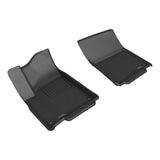 All-Weather Custom-Fit Floor Mats for Rivian R1T / R1S 2024-2024 with Non-Slip Backing - Black - 1st Row