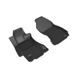 All-Weather Custom-Fit Floor Mats for Subaru Impreza/ Xv Crosstrek/ Wrx/Sti 2012-2021 with Non-Slip Backing - Black - 1st Row