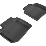 All-Weather Custom-Fit Floor Mats for Subaru Impreza/ Xv Crosstrek/ Wrx/Sti 2012-2021 with Non-Slip Backing - Black - 2nd Row