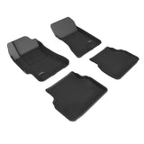 All-Weather Custom-Fit Floor Mats for Subaru Impreza Sedan 2002-2007 with Non-Slip Backing - Black - 1st Row 2nd Row
