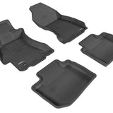 All-Weather Custom-Fit Floor Mats for Subaru Wrx/ Wrx Sti 2015-2021 with Non-Slip Backing - Black - 1st Row 2nd Row