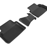 All-Weather Custom-Fit Floor Mats for Subaru Impreza / Crosstrek 2017-2023 with Non-Slip Backing - Black - 2nd Row