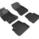 All-Weather Custom-Fit Floor Mats for Subaru Impreza/ Impreza Wrx 2008-2014 with Non-Slip Backing - Black - 1st Row 2nd Row