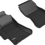 All-Weather Custom-Fit Floor Mats for Subaru Impreza/ Impreza Wrx/ Sti 2008-2014 with Non-Slip Backing - Black - 1st Row
