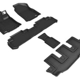 All-Weather Custom-Fit Floor Mats for Subaru Ascent 2019-2025 with Non-Slip Backing - Black - 1st Row 2nd Row 3rd Row