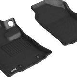 All-Weather Custom-Fit Floor Mats for Subaru Ascent 2019-2025 with Non-Slip Backing - Black - 1st Row