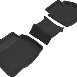 All-Weather Custom-Fit Floor Mats for Subaru Legacy / Outback 2020-2025 with Non-Slip Backing - Black - 2nd Row