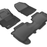 All-Weather Custom-Fit Floor Mats for Scion Xd 2013-2014 with Non-Slip Backing - Black - 1st Row 2nd Row