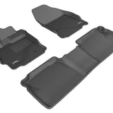All-Weather Custom-Fit Floor Mats for Scion Tc 2014-2016 with Non-Slip Backing - Black - 1st Row 2nd Row