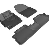 All-Weather Custom-Fit Floor Mats for Scion Xb 2013-2015 with Non-Slip Backing - Black - 1st Row 2nd Row