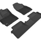 All-Weather Custom-Fit Floor Mats for Scion Im 2016-2016 with Non-Slip Backing - Black - 1st Row 2nd Row