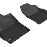 All-Weather Custom-Fit Floor Mats for Scion/ Toyota Im/ Corolla Im 2016-2018 with Non-Slip Backing - Black - 1st Row