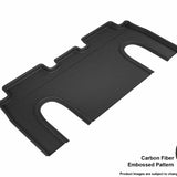All-Weather Custom-Fit Floor Mats for Tesla Model X 6-Seat 2016-2021 with Non-Slip Backing - Black - 2nd Row