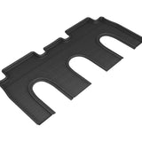 All-Weather Custom-Fit Floor Mats for Tesla Model X Non-Folding 7-Seat 2016-2017 with Non-Slip Backing - Black - 2nd Row