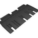 All-Weather Custom-Fit Floor Mats for Tesla Model X Folding 7-Seat 2017-2021 with Non-Slip Backing - Black - 2nd Row