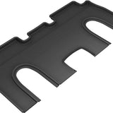 All-Weather Custom-Fit Floor Mats for Tesla Model X 6-Seat W/R2 Console 2016-2018 with Non-Slip Backing - Black - 2nd Row