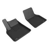 All-Weather Custom-Fit Floor Mats for Tesla Model Y 2021-2025 with Non-Slip Backing - Black - 1st Row