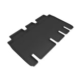 All-Weather Custom-Fit Floor Mats for Tesla Model X 5-Seat 2022-2025 with Non-Slip Backing - Black - 2nd Row