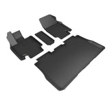 All-Weather Custom-Fit Floor Mats for Tesla Cybertruck 2024-2025 with Non-Slip Backing - Black - 1st Row 2nd Row