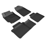 All-Weather Custom-Fit Floor Mats for Toyota Camry 2007-2011 with Non-Slip Backing - Black - 1st Row 2nd Row