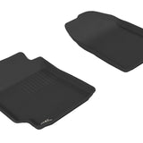All-Weather Custom-Fit Floor Mats for Toyota Camry 2007-2011 with Non-Slip Backing - Black - 1st Row
